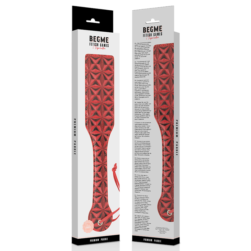 Pala BDSM in Pelle Vegana Begme Red Edition