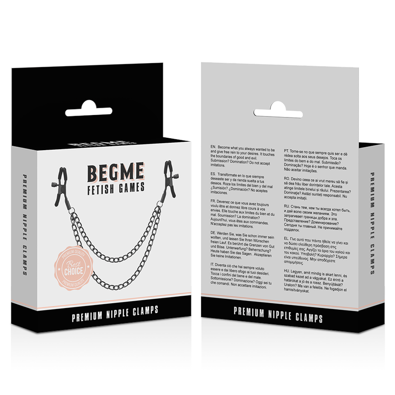 Pinze per Capezzoli con Catena Begme Red Edition — Acciaio