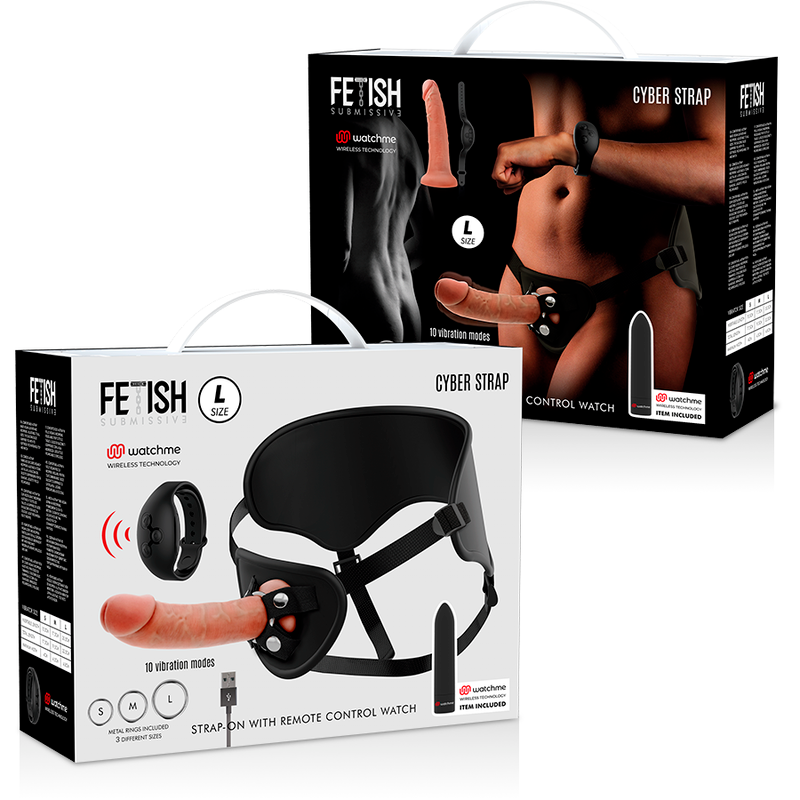 Imbracatura Strapless con Dildo Fetish Submissive Cyberstrap — L