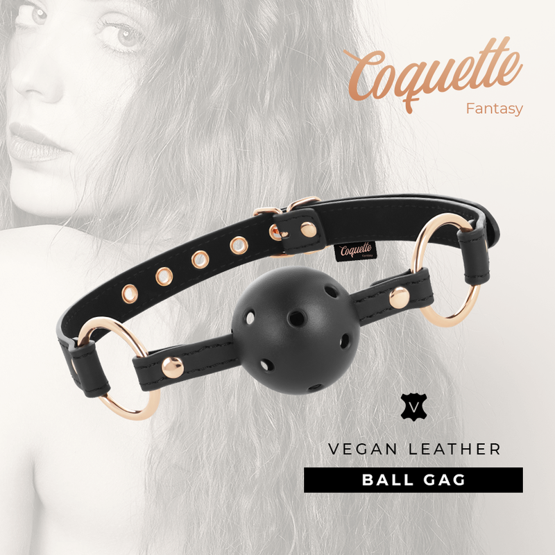 Bavaglio BDSM Coquette Chic Desire — Pelle Vegana, Traspirante