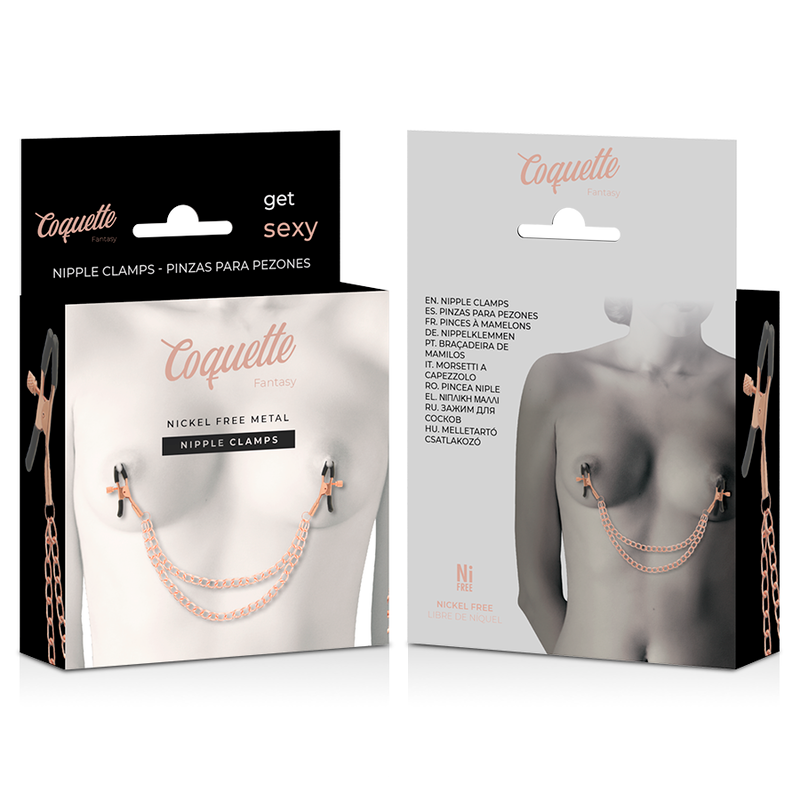 Clamps Capezzoli con Catena Coquette Chic Desire — Metallo