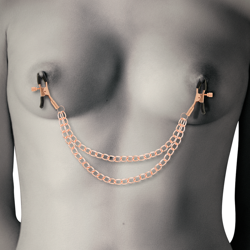 Clamps Capezzoli con Catena Coquette Chic Desire — Metallo