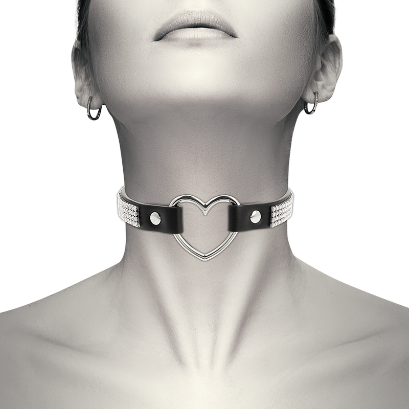 Collare BDSM in Pelle Vegana Coquette Chic Desire — con Cuore