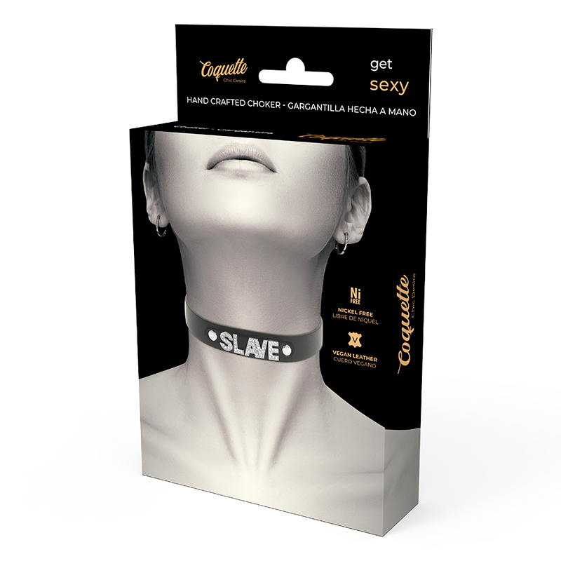 Collare BDSM in Pelle Vegana Coquette Chic Desire — Regolabile