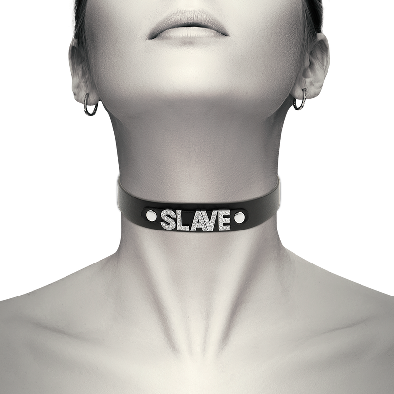Collare BDSM in Pelle Vegana Coquette Chic Desire — Regolabile