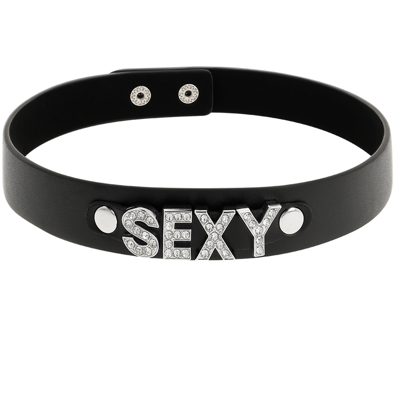 Collare BDSM in Pelle Vegana Coquette Chic Desire — Regolabile