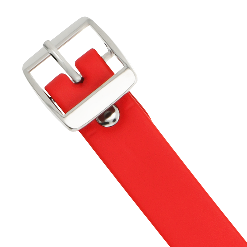 Collare BDSM in Pelle Vegana Coquette Chic Desire — Rosso