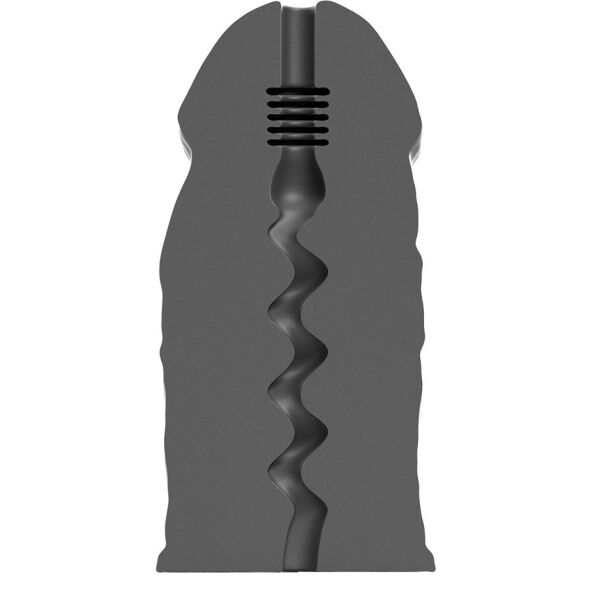 Masturbatore Maschile Realistico All Black E-Boy — 17 cm