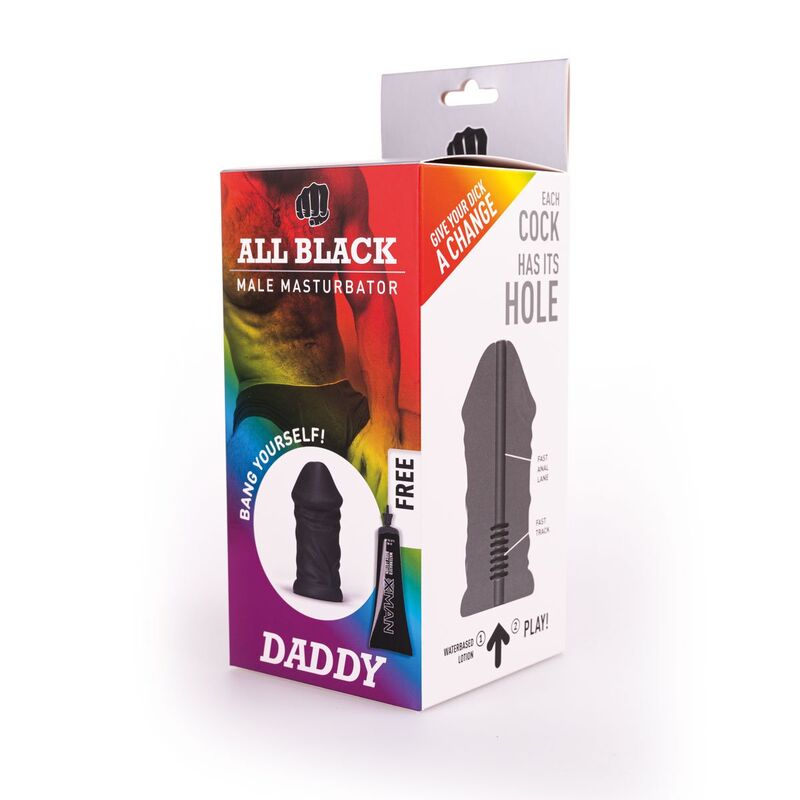 Masturbatore Maschile Realistico All Black Pap — Ingresso Testurizzato