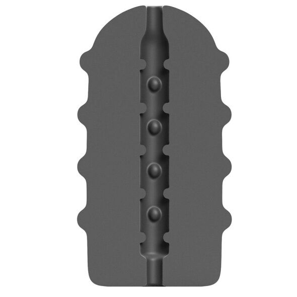 Masturbatore Maschile Texture Bumpy All Black — 17 cm