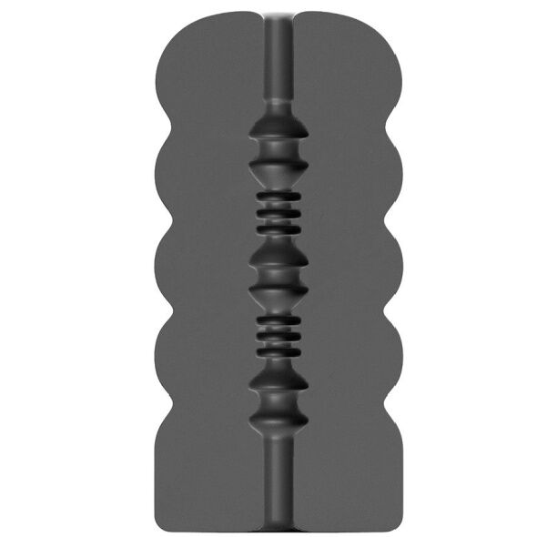 Masturbatore Maschile All Black Twink — Nervature Interne, 17 cm