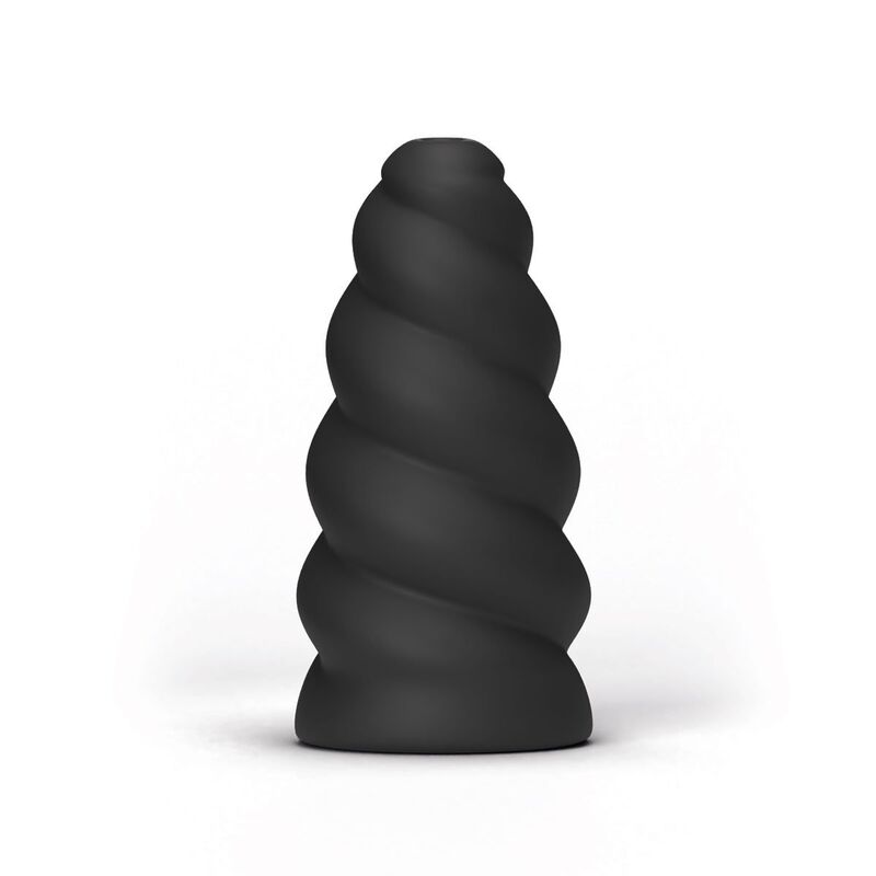 Masturbatore Maschile a Spirale All Black Flick — 17 cm