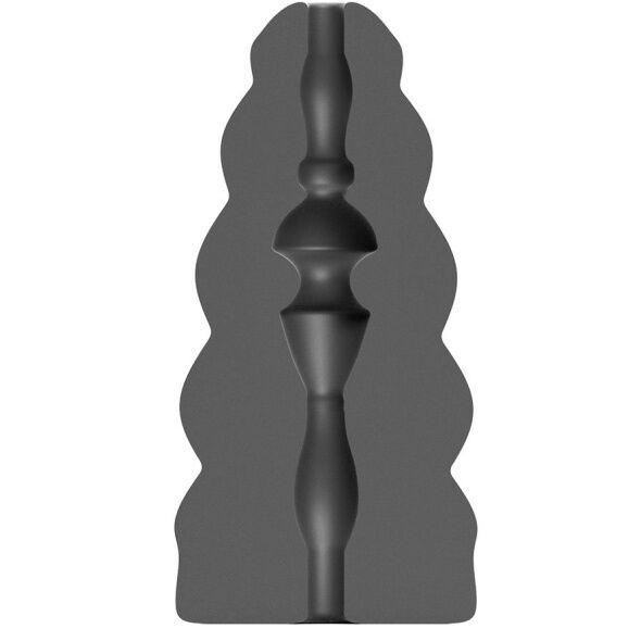 Masturbatore Maschile a Spirale All Black Flick — 17 cm