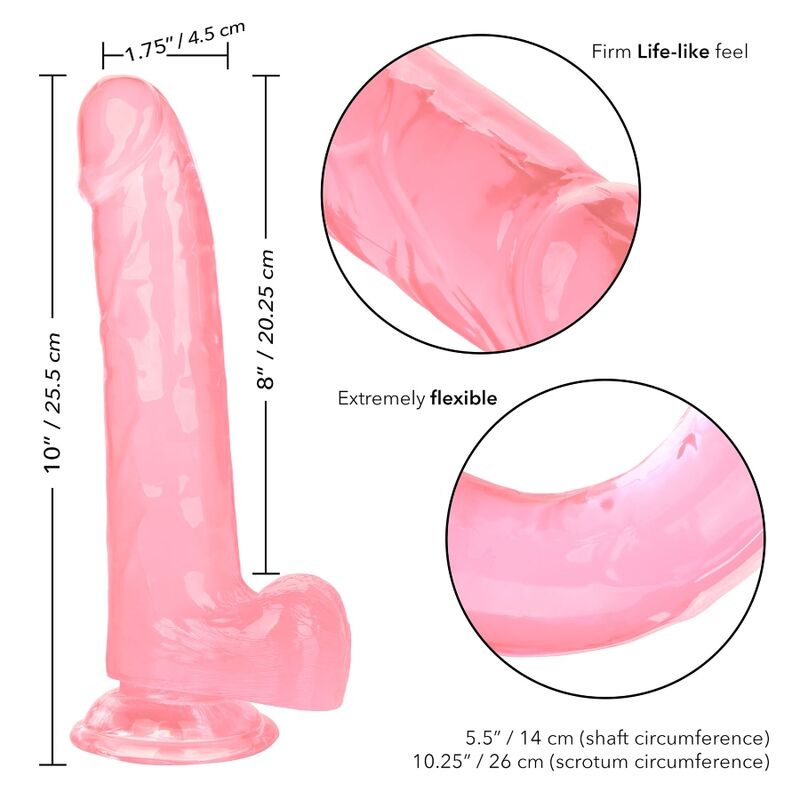 Dildo Realistico Calexotics Size Queen — 20,3 cm, Rosa