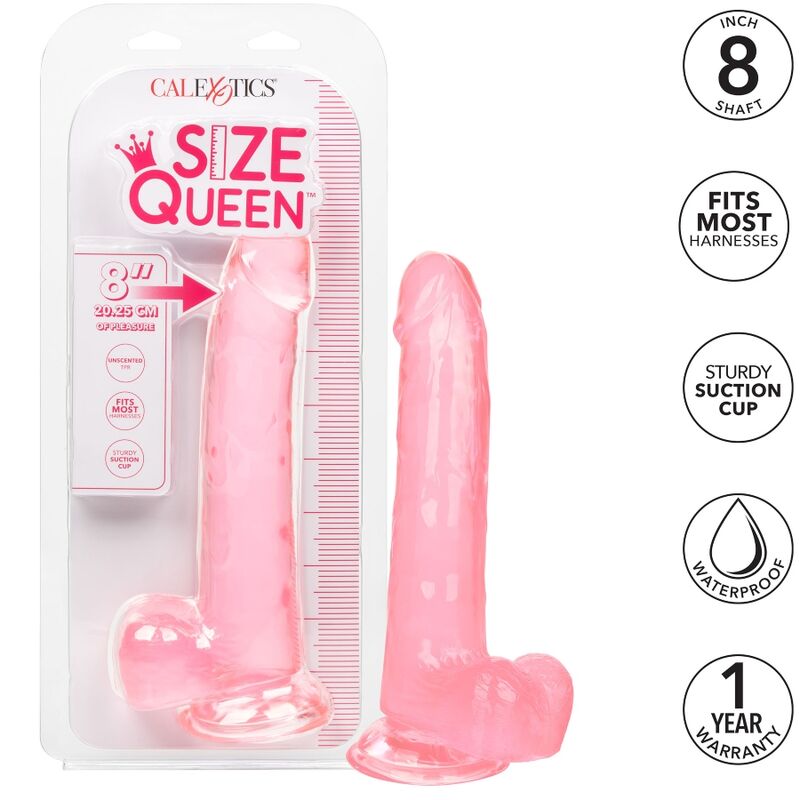 Dildo Realistico Calexotics Size Queen — 20,3 cm, Rosa