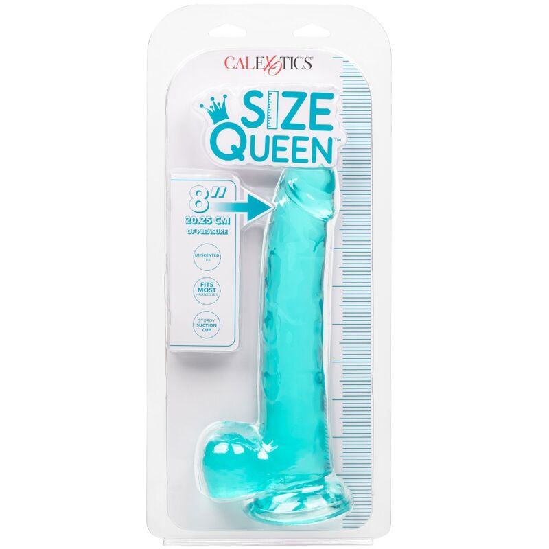 Dildo Realistico Calexotics Size Queen — 20 cm, Blu