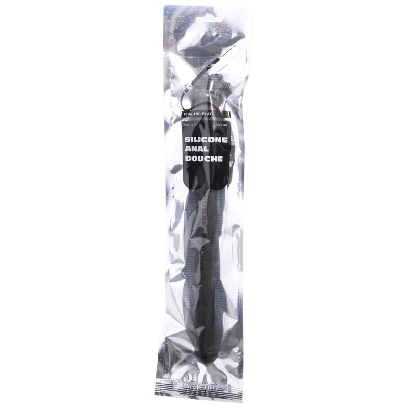 Doccia Anale in Silicone All Black — Sistema Stopper 27 cm