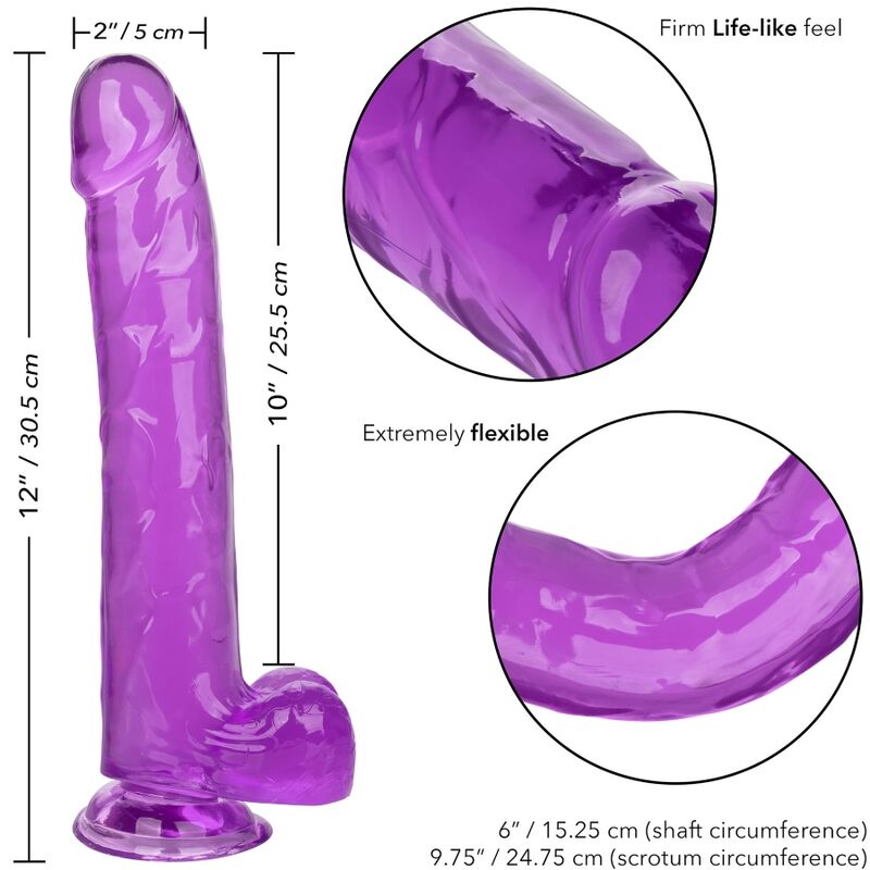 Dildo Realistico Flessibile Calexotics Size Queen — 25,5 cm