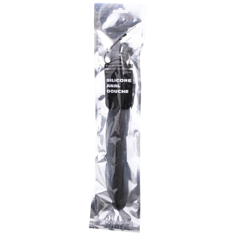 Doccia Anale in Silicone All Black Mega Ripple — 28,5 cm