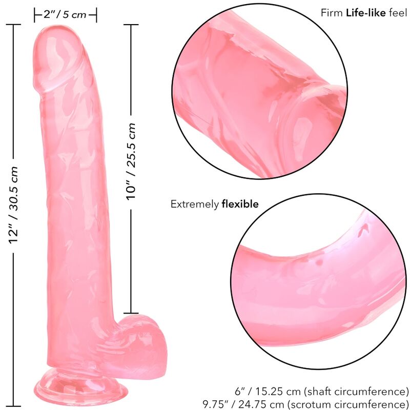 Dildo Realistico Calexotics Size Queen — 25,5 cm, Rosa