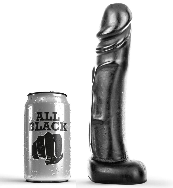 Dildo Realistico Nero All Black — 22 cm