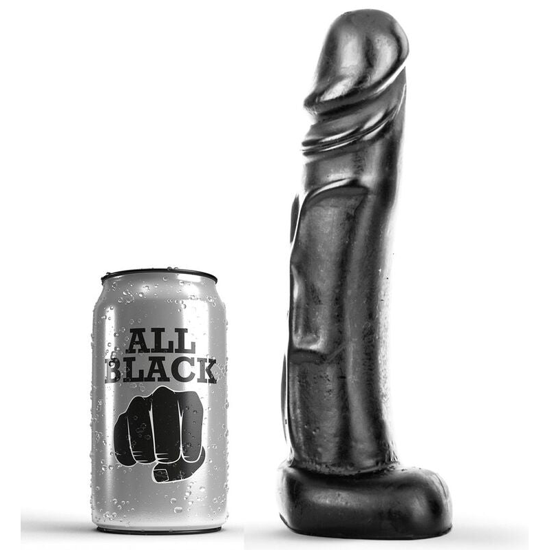Dildo Realistico Nero All Black — 22 cm
