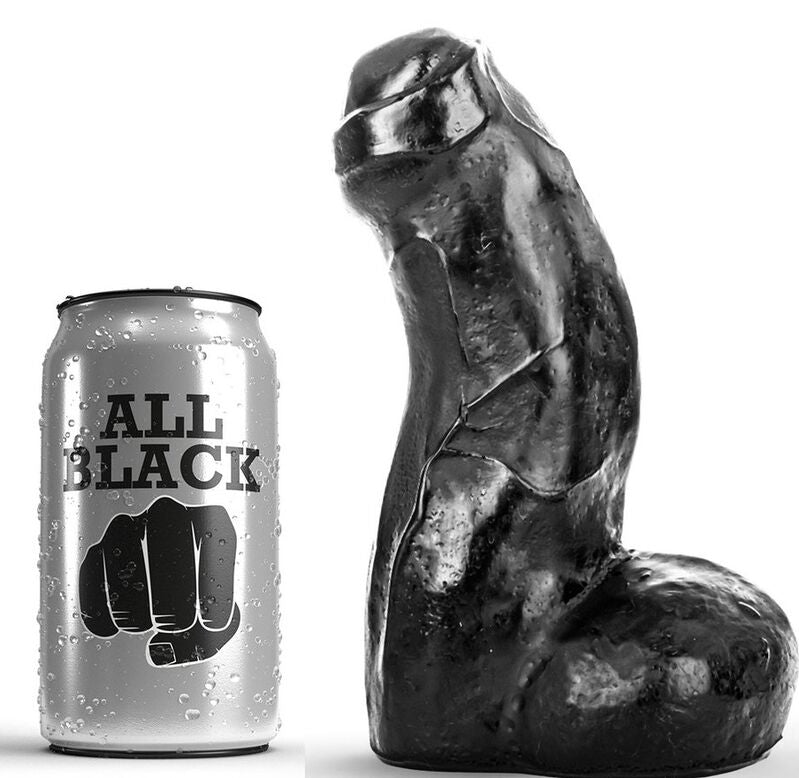 Dildo Realistico Flessibile All Black — 17 cm