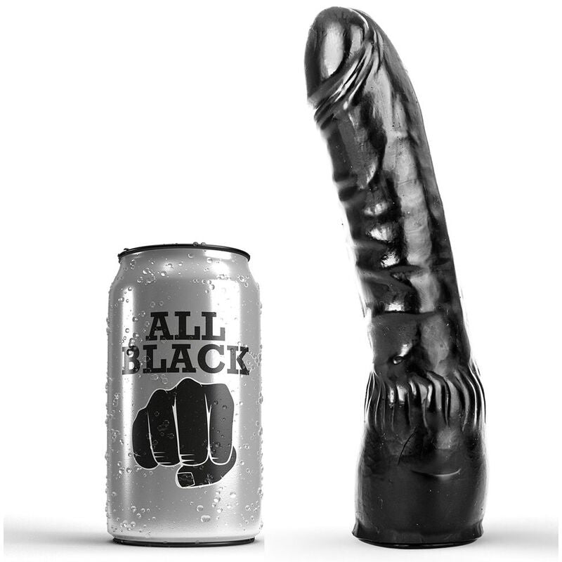 Dildo Realistico Curvo All Black — 20 cm