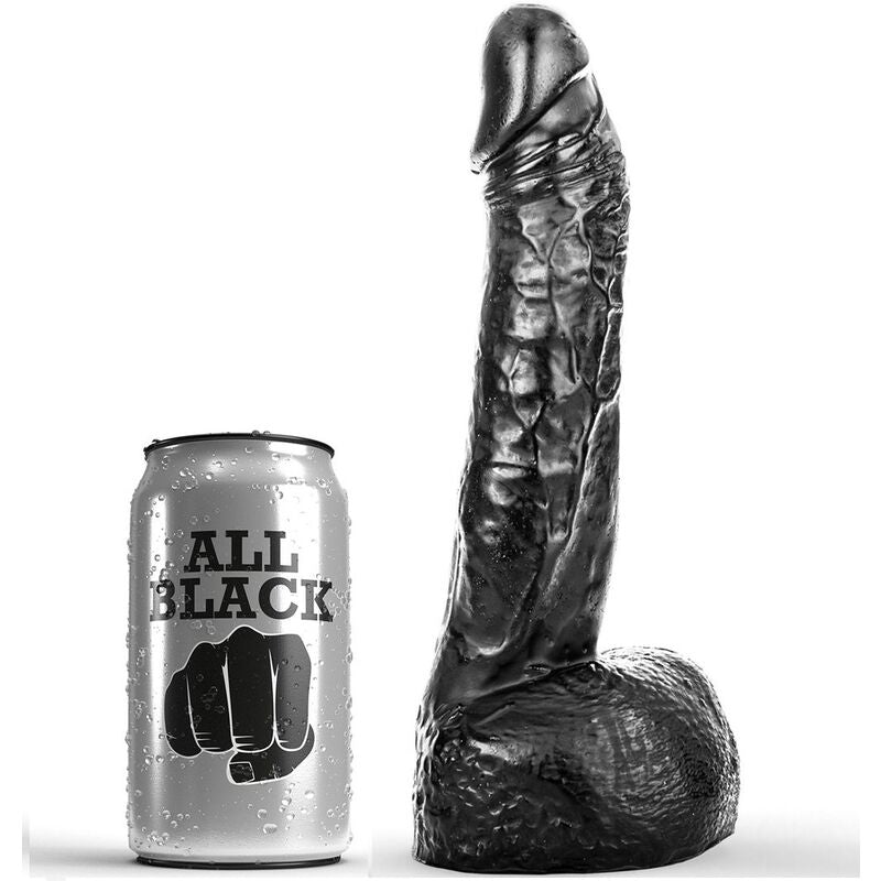 Dildo Fist Realistico All Black — 20 cm