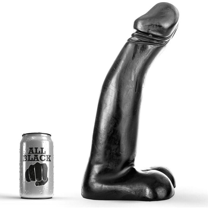 Dildo Realistico da Fisting All Black — Nero, 29 cm
