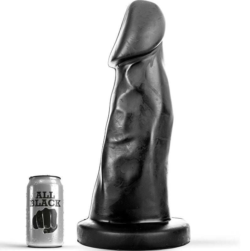 Dildo Realistico All Black Dong — PVC 27 cm