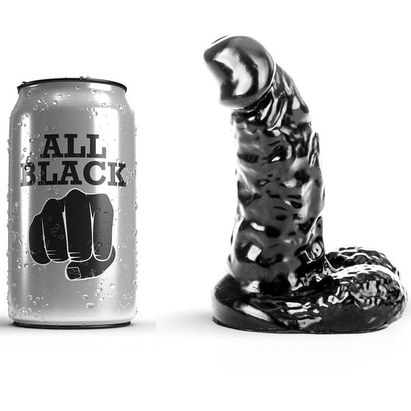 Dildo Anale per Principianti All Black — Costolato 13 cm