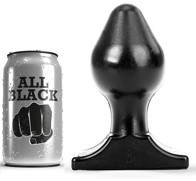 Plug Anale All Black — 16 x 8 cm