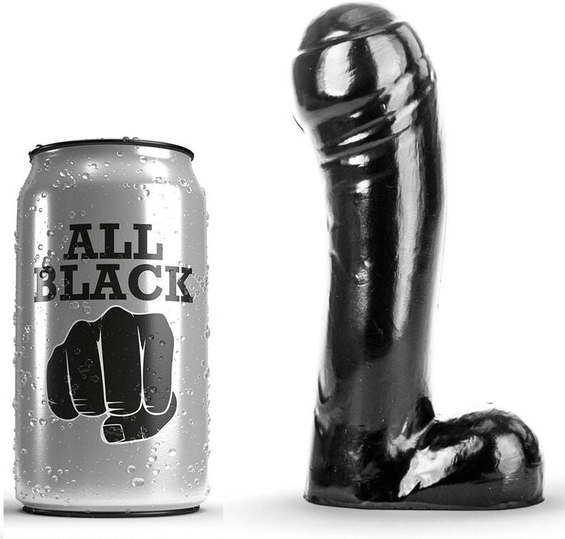 Dildo Liscio per Principianti All Black — 15 cm