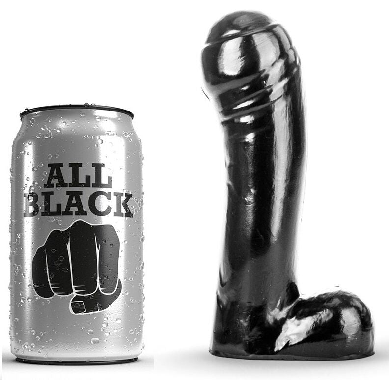 Dildo Liscio per Principianti All Black — 15 cm