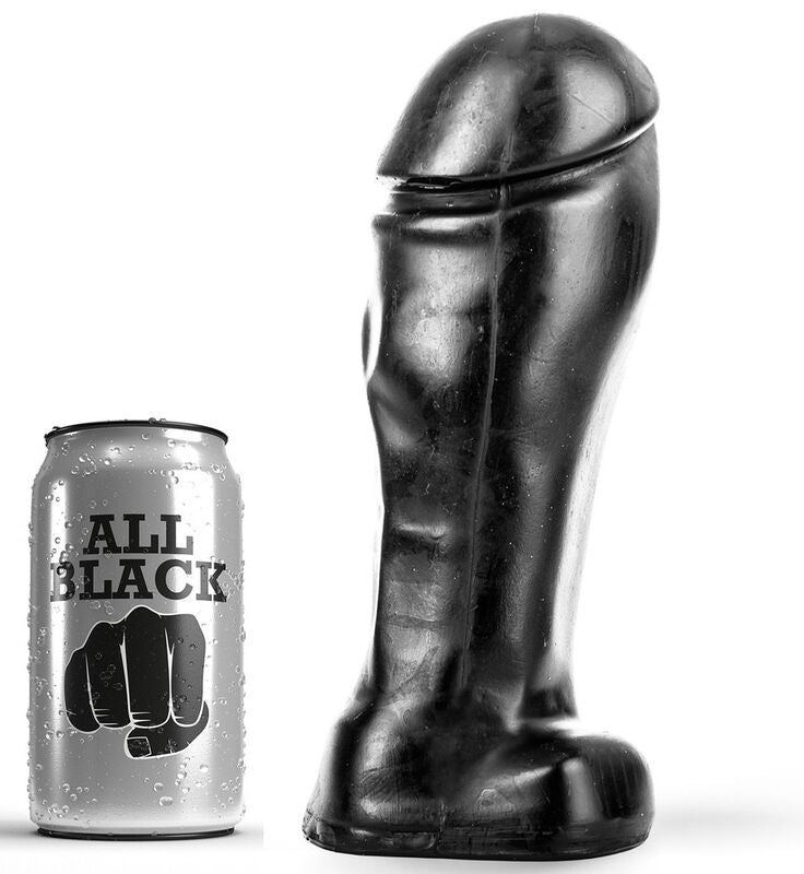 Dildo Realistico All Black Punta Larga — 22 cm