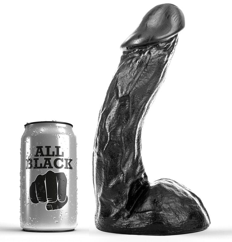 Dildo Realistico All Black Dong — 23 cm