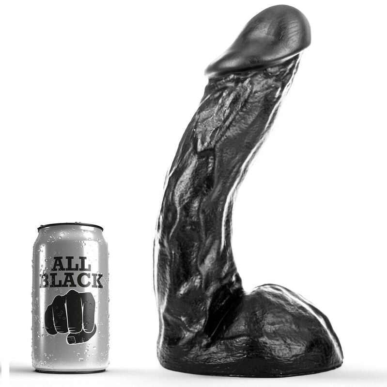 Dildo Punto G All Black Dong — 28 cm