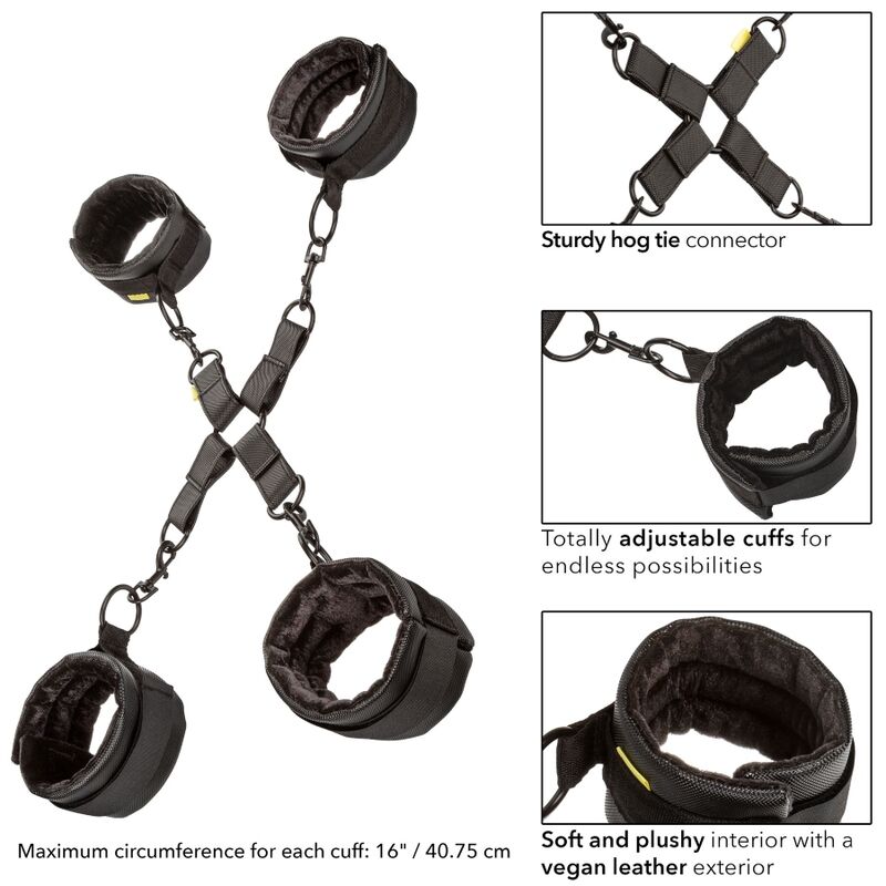 Kit Bondage Hog Tie Calexotics Boundless — Polsini e Manette