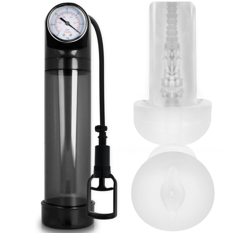 Pompa Pene con Masturbatore Pump Addicted RX9 — Nero