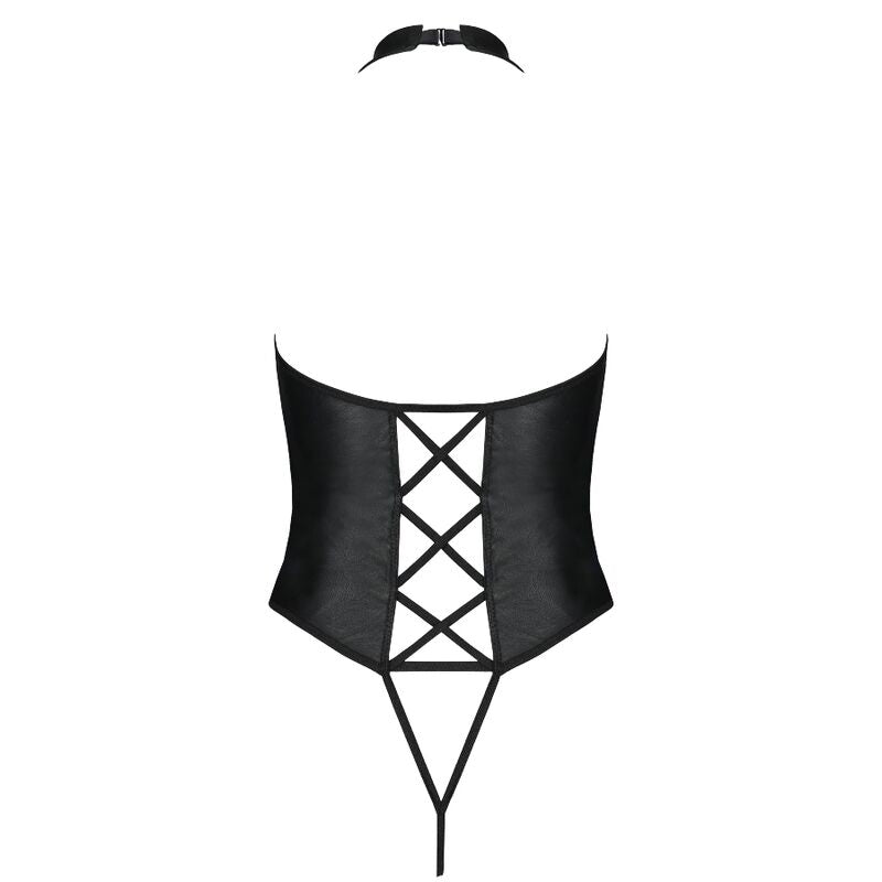 Body Erotico in Ecopelle Passion Nancy — Nero, S/M