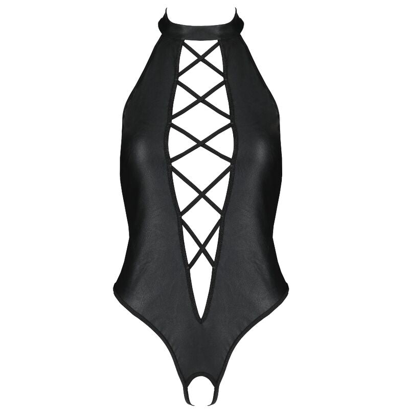 Body Erotico in Ecopelle Passion Nancy — Nero, S/M
