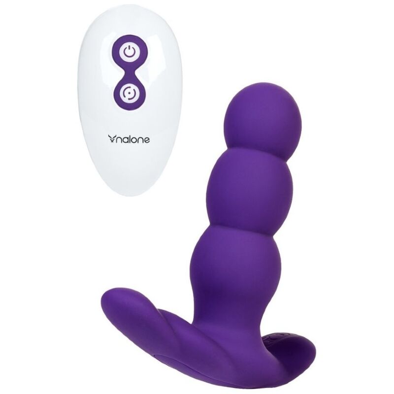 Plug Anale Vibrante con Telecomando Nalone Pearl — Silicone, Lilla