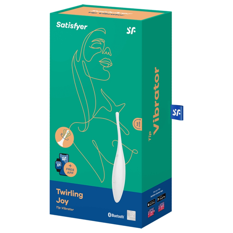 Stimolatore Clitoride Satisfyer Twirling Joy — Silicone, App