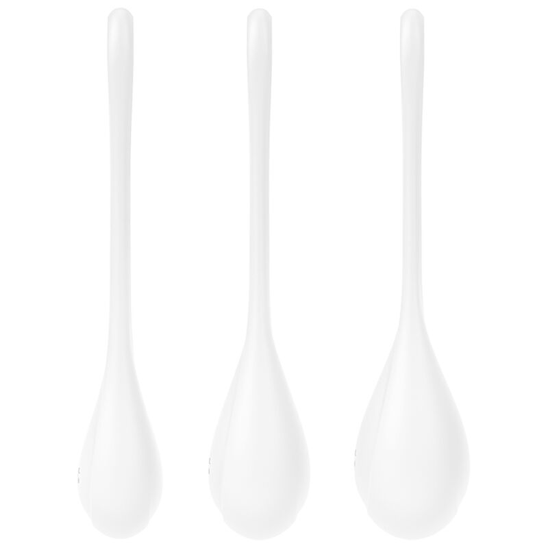 Palline Kegel Satisfyer Yoni Power 1 — Set Allenamento, Bianco