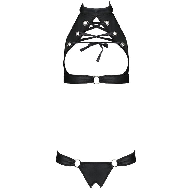 Lingerie Sexy in Ecopelle Passion Malwia — Set Due Pezzi L/XL