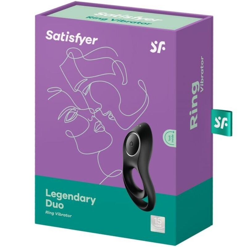 Anello Fallico Vibrante Doppio Satisfyer Duo Legendary — Nero
