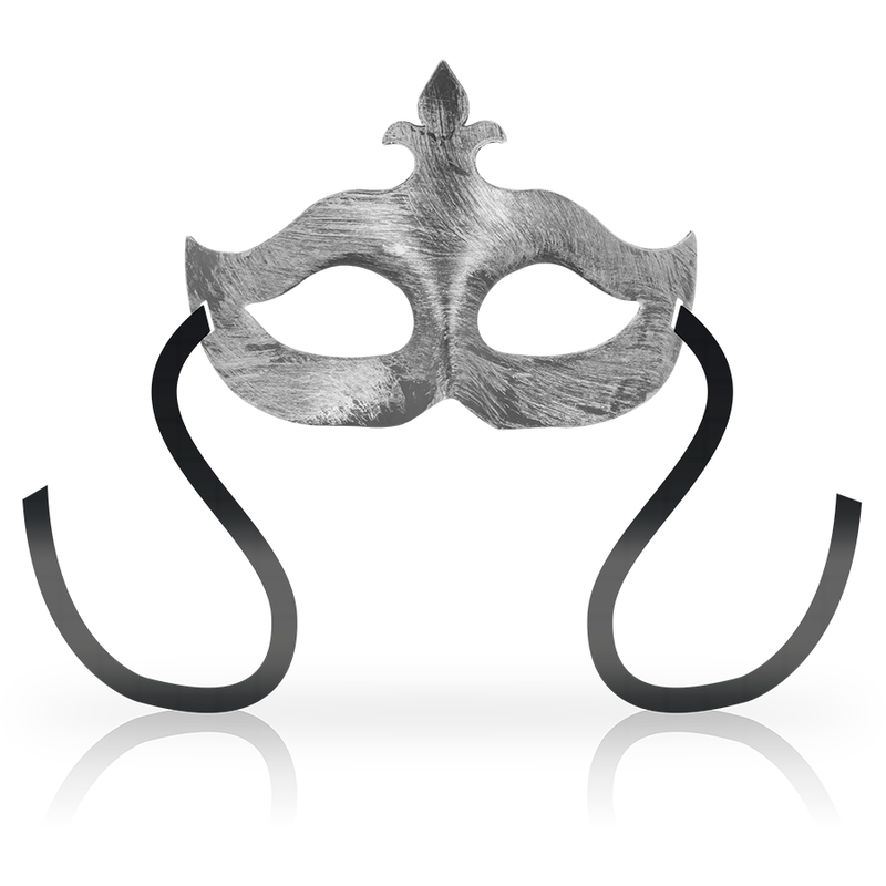 Maschera Veneziana Erotica Ohmama Fleur de Lis — Argento