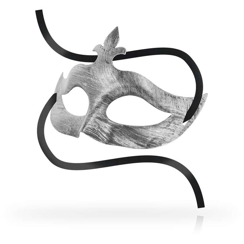 Maschera Veneziana Erotica Ohmama Fleur de Lis — Argento
