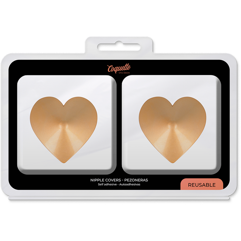 Copricapezzoli a Cuore Dorati Coquette Chic Desire — Metallo
